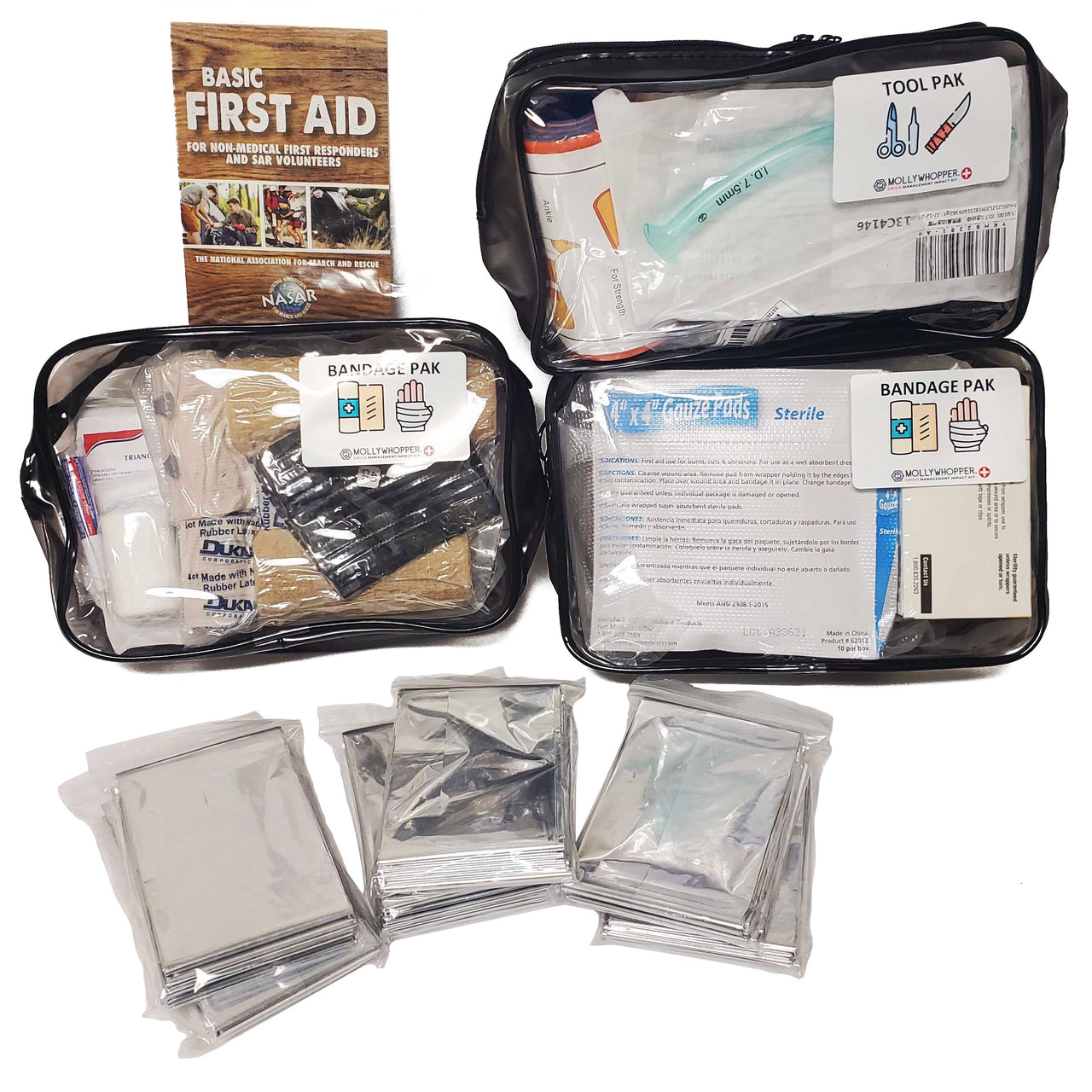 Premium Mollywhopper Crisis Management Kit, Ultimate First Aid Survival Trauma Backpack