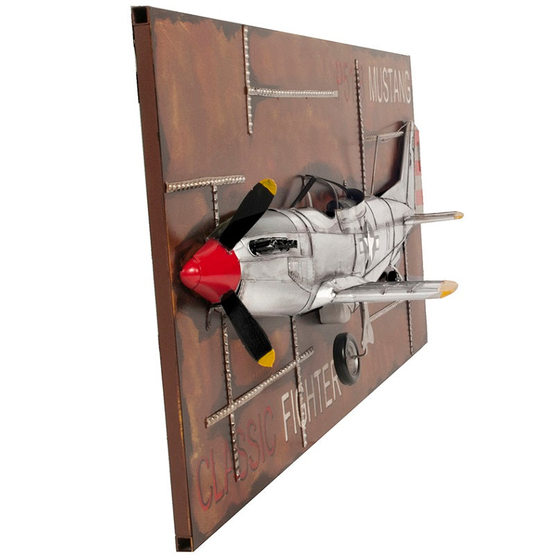 1943 Mustang P-51 Fighter 3D Model Painting Frame