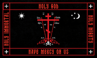 Thumbnail for Flags Unfurled Golgothan Cross 3’ x 5’ Holy God, Have Mercy On Us Flag