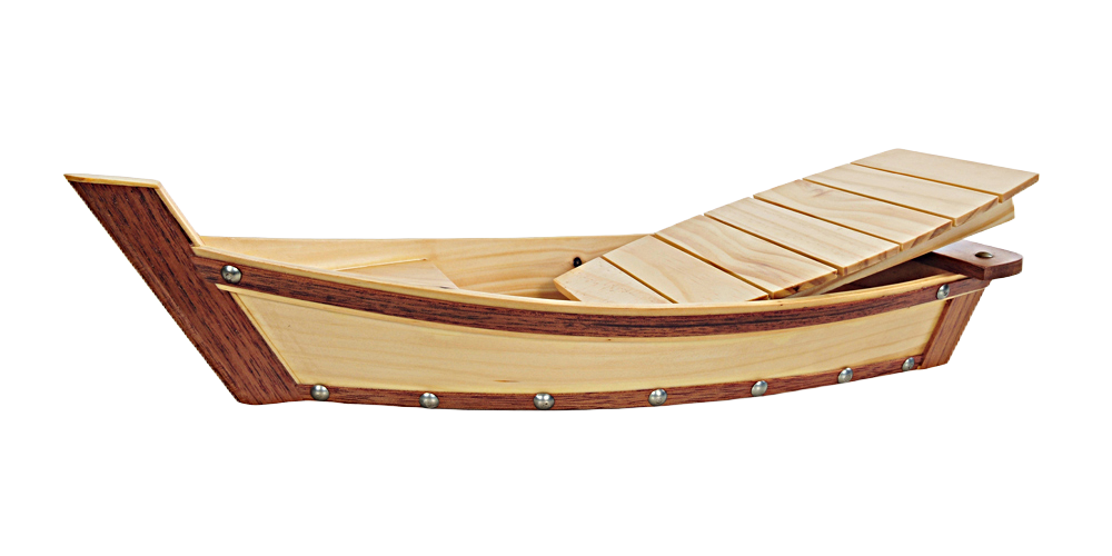 Wooden Sushi Boat Serving Tray, Small