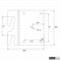 Thumbnail for bedCLAW Retro Fix Offset Hook Plate Adapter, Repair Failed Wood Bed Rails