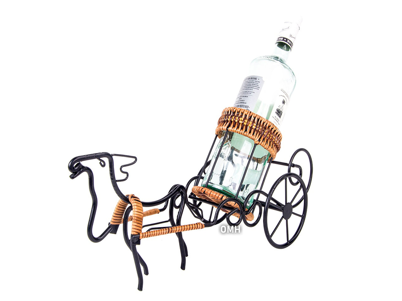 Moose-Drawn Sleigh Ride Wine Holder