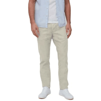 Thumbnail for Men's Straight Fit Linen Blend Trousers, Size 38