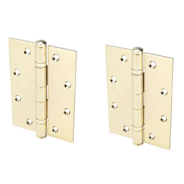 Hafele Butt Hinge, 102 mm, Set of 2 Beautiful Polished Brass Hinges