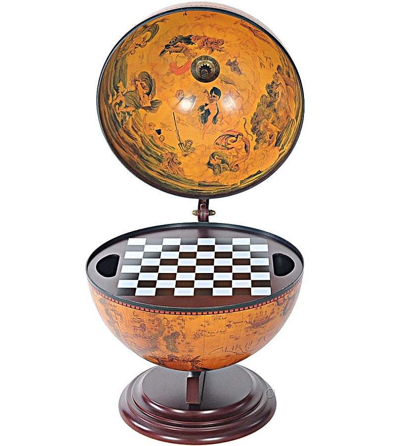 13" Red Globe with Chess Holder