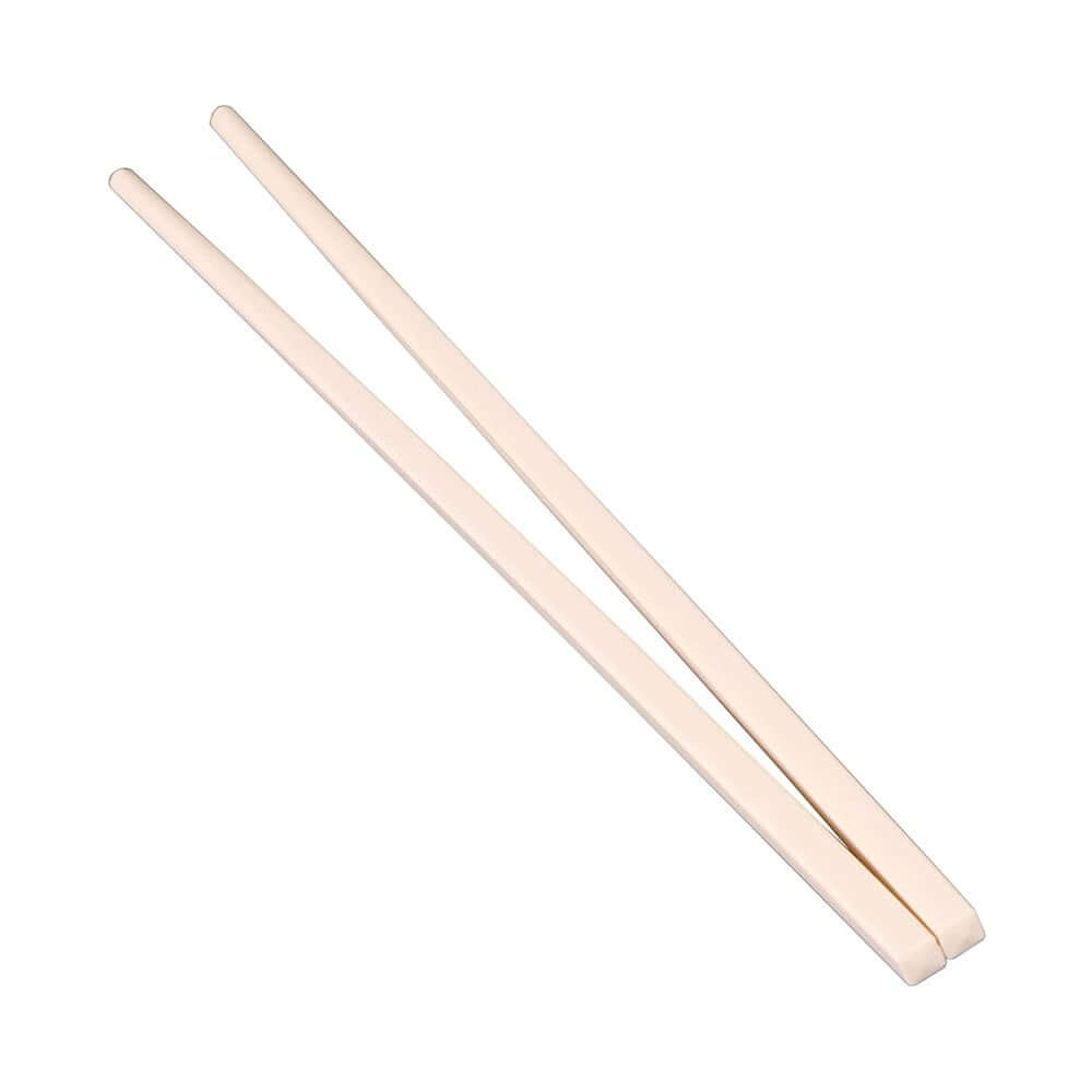 Zen 10-1/2" Reusable Glossy Ivory Melamine Chopsticks, Pack of 10 Pairs
