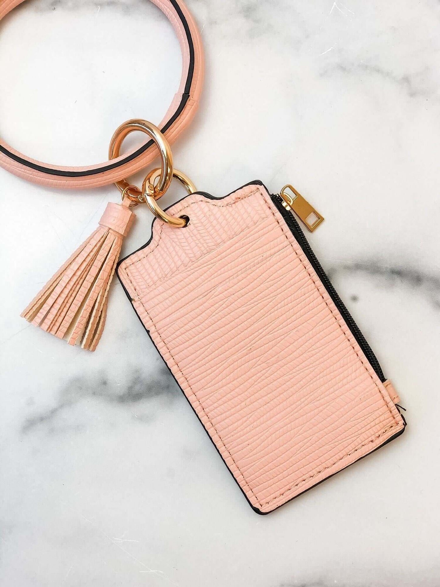 Key Ring Zip Wallet with Tassel