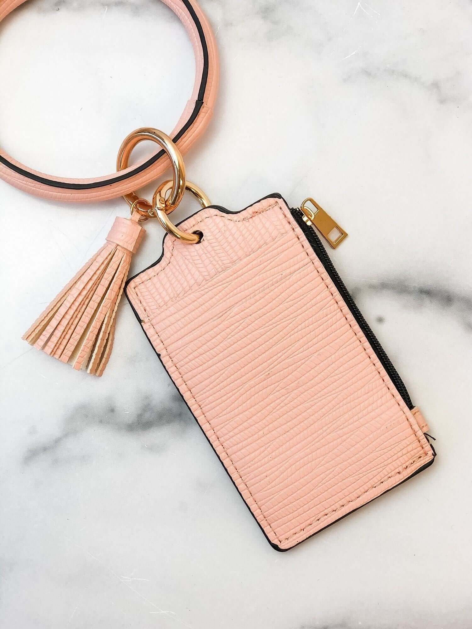 Key Ring Zip Wallet with Tassel