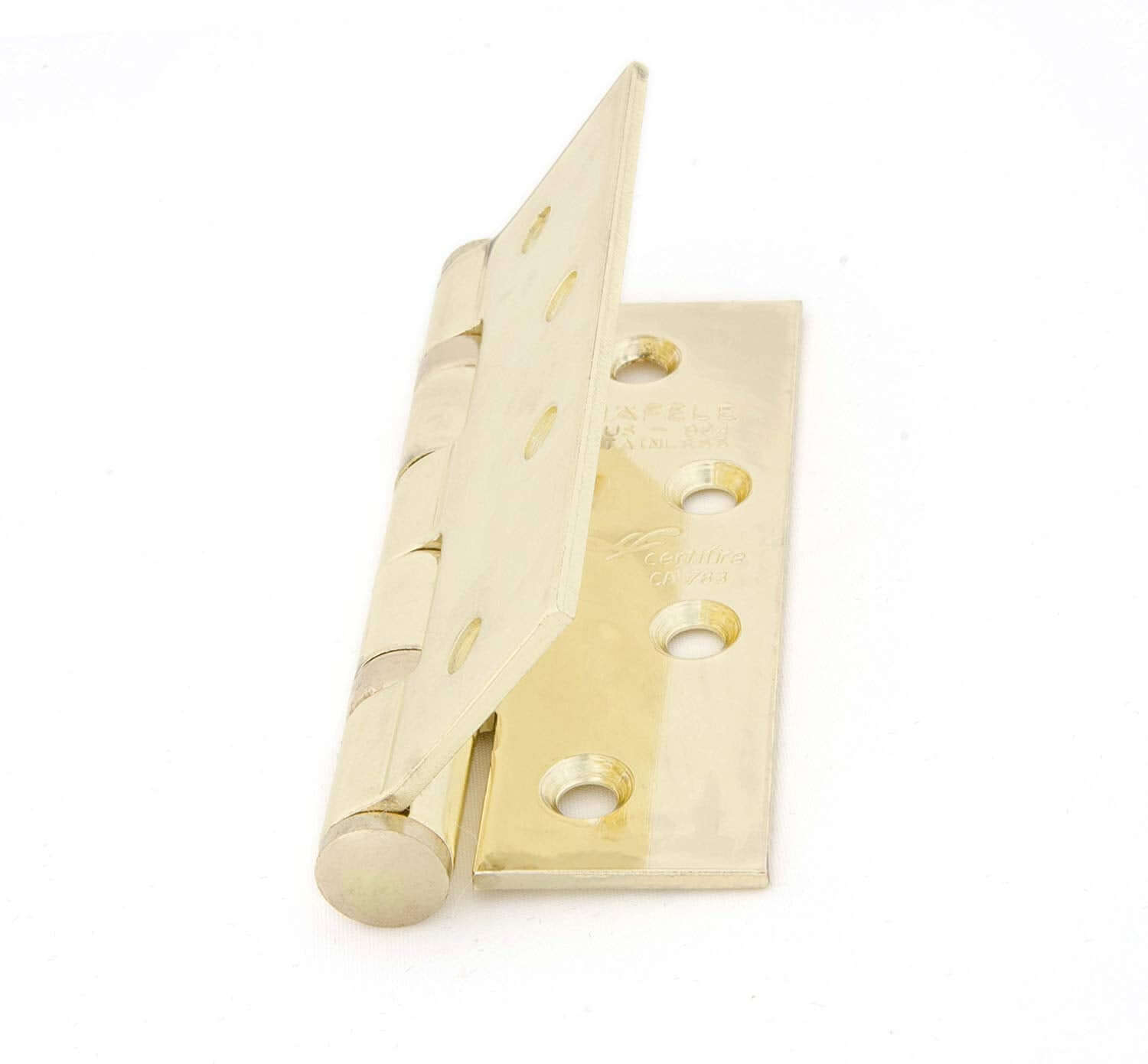 Hafele Butt Hinge, 102 mm, Set of 2 Beautiful Polished Brass Hinges