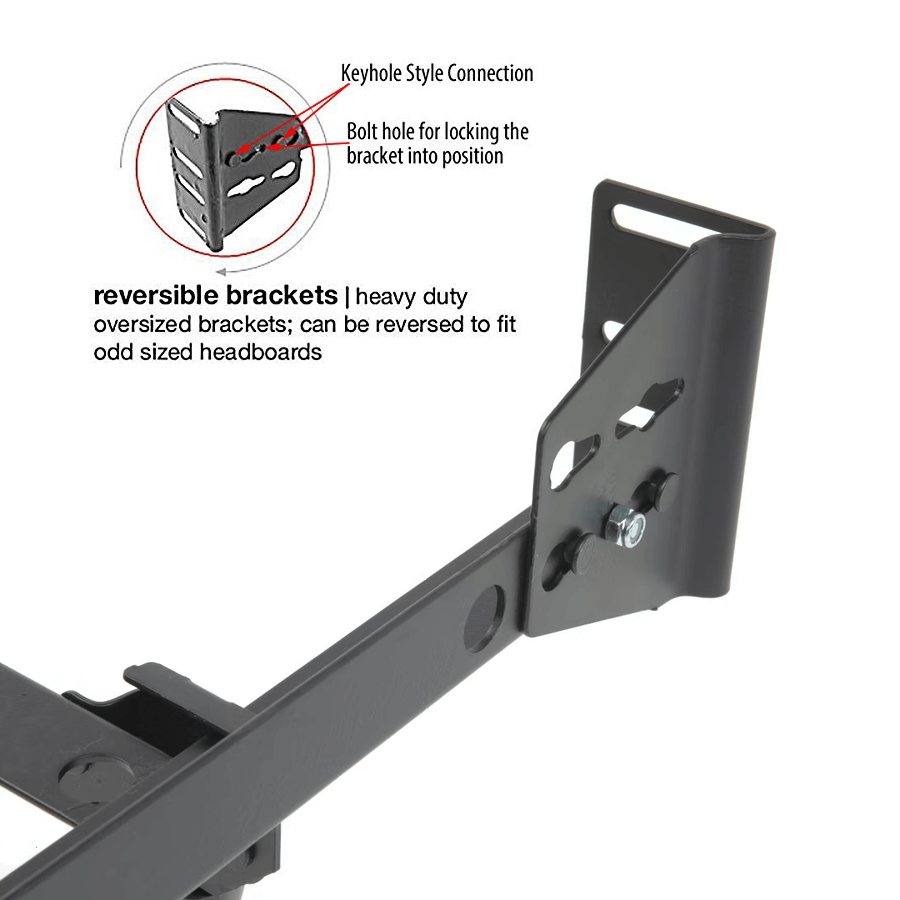 bedCLAW Headboard/Footboard Attachment Brackets for Restmore Bed Frames, Set of 2