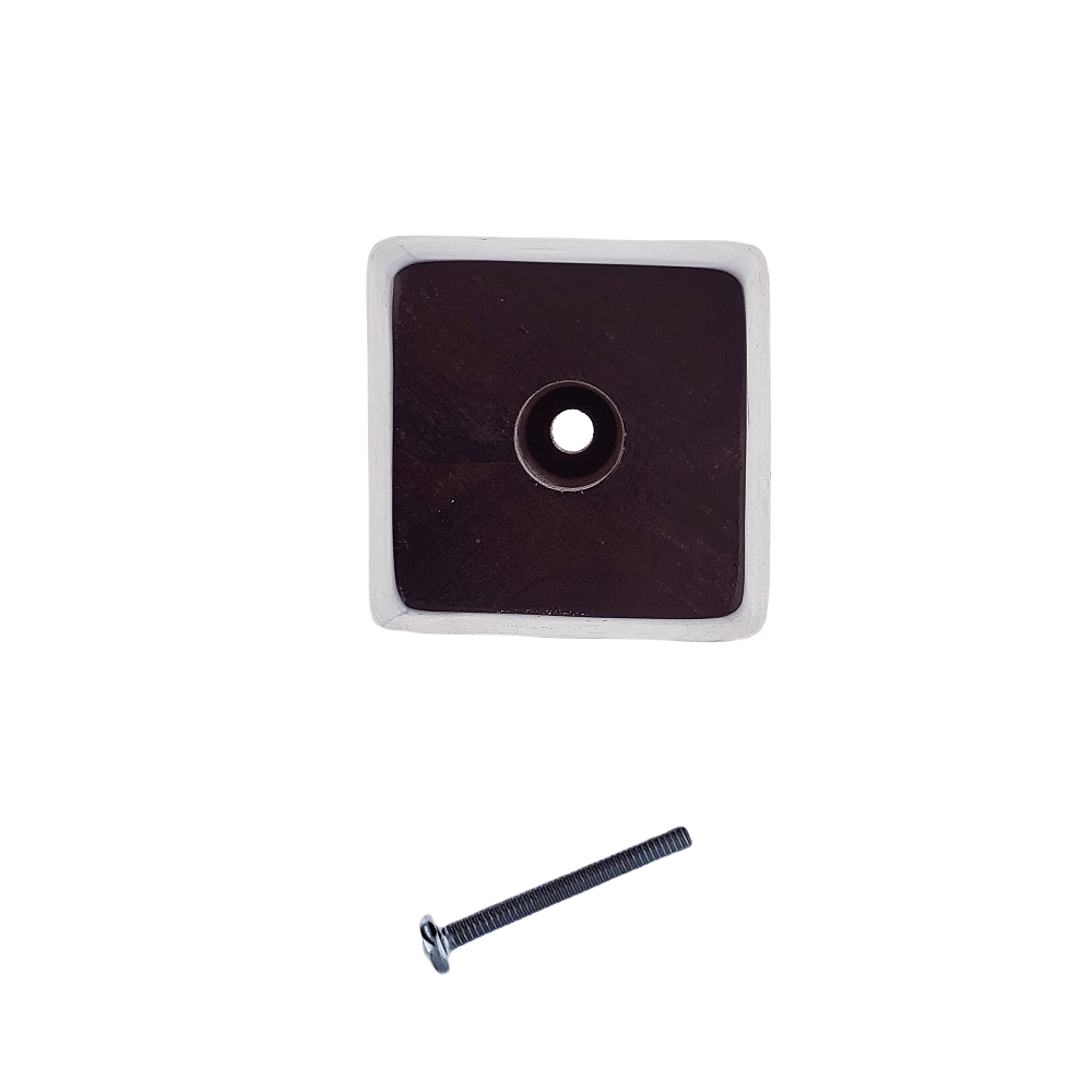 Leg Daddy 4" Dark Finish Square Tapered Wooden Sofa Leg with Your Choice Bolt, 5/16", M8, or M10 Bolt Size