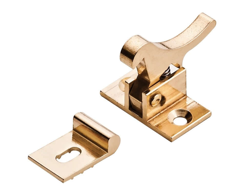 Hafele 245.74.000 Spring Loaded Brass Elbow Catch, Deluxe Model