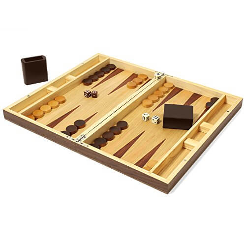 Swing Design Collector's Edition Backgammon with Walnut & Oak Finish