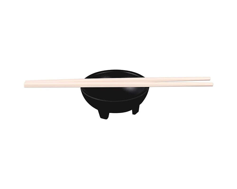 Zen 10-1/2" Reusable Glossy Ivory Melamine Chopsticks, Pack of 10 Pairs