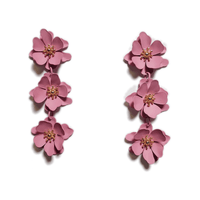 Thumbnail for Flower Bloom Dangle Earrings with Gold Center