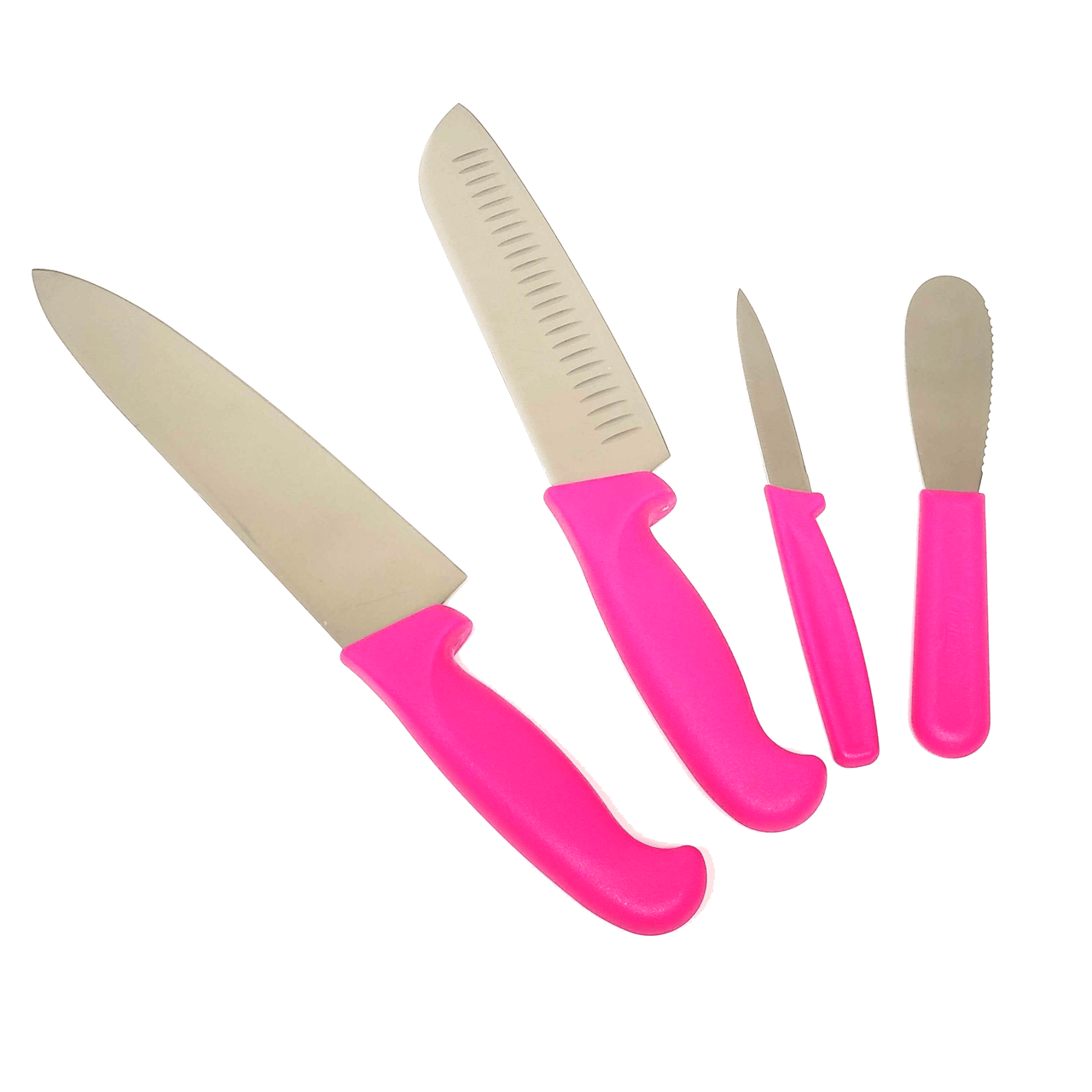 Cucina Chef Pro 4-Piece Knife Set with Neon Pink Handles