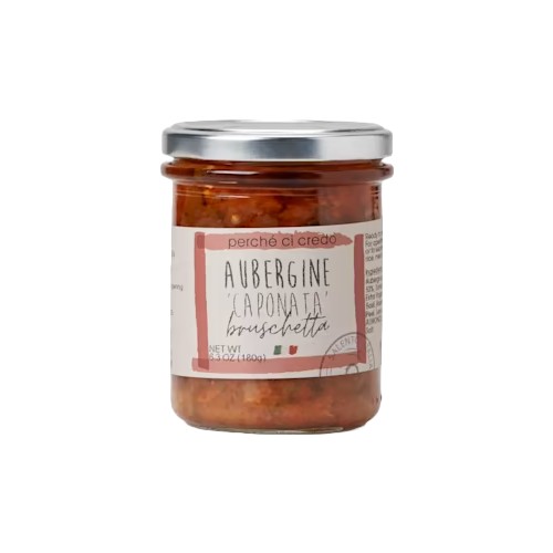 Perché Ci Credo Aubergine Caponata Bruschetta, 6.3 oz. Jar Made in Italy