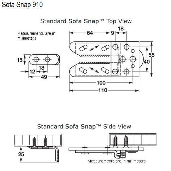 Sofa Snap Sectional Couch Connector