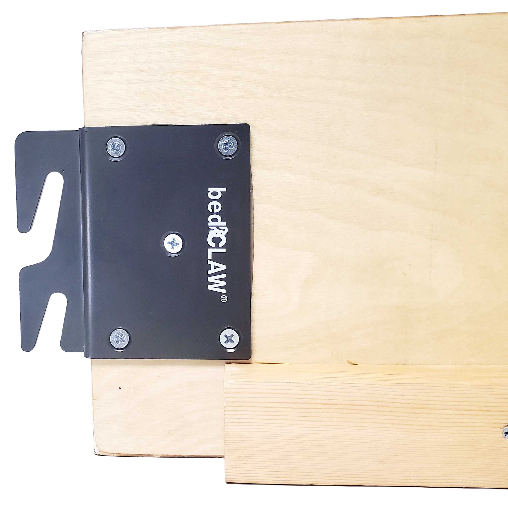 bedCLAW Retro Fix Offset Hook Plate Adapter, Repair Failed Wood Bed Rails