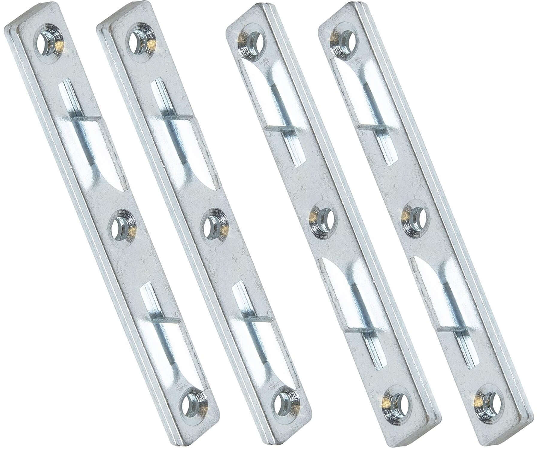 Bed Claw Extended Wood Bed Frame Rail Connecting Fittings with Square Corners, 127 mm Long, Set of 4