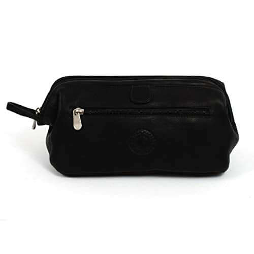 Fiorano Top Frame Traveling Bag, Black, by Piel