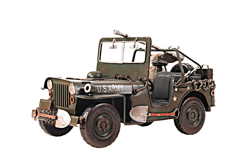 Green 1940 Willys-Overland Jeep 1:12 Scale Model