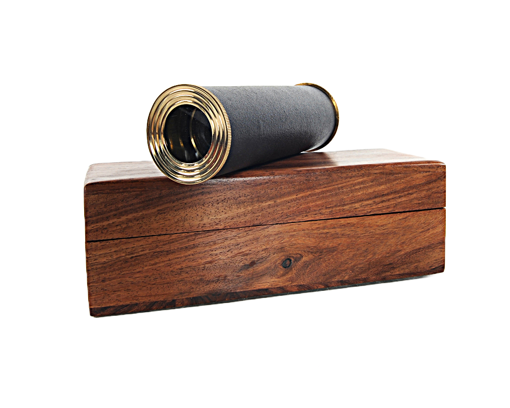 Handheld Telescope in wood box