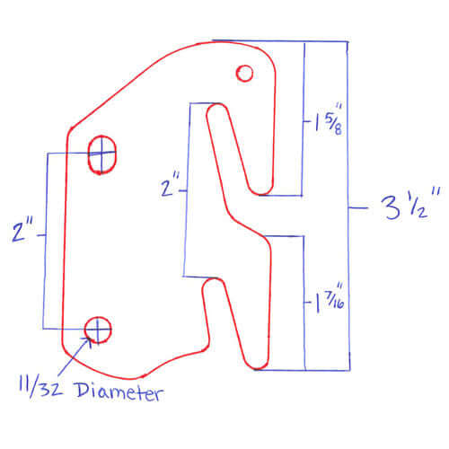 Bed Claw #10 Hook Plates for Wooden Beds, Set of 4