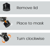 Thumbnail for NBC Gas Mask Respirator Filter Cartridge Replacement RD40/40mm NATO Compatible
