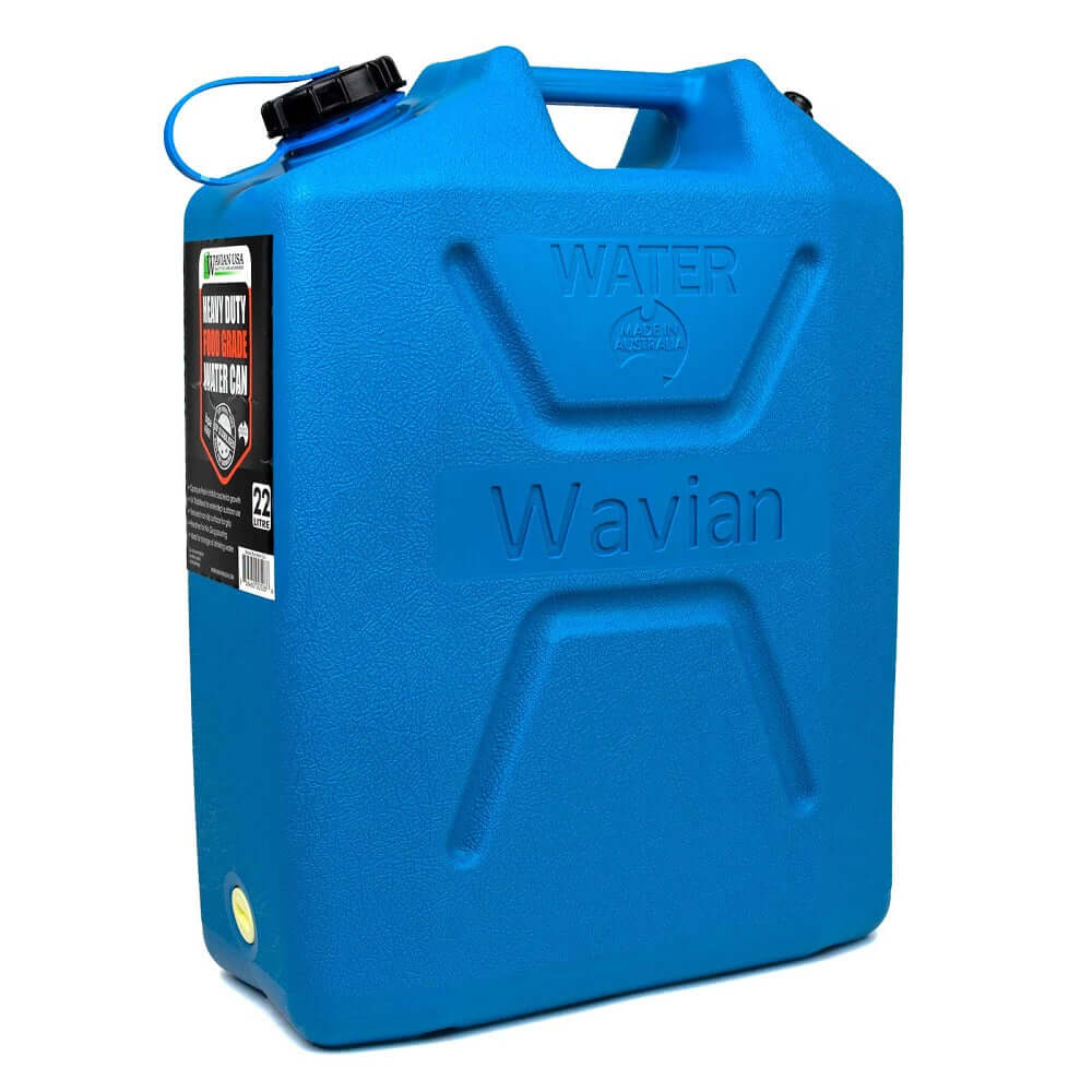 Wavian 5 Gallon Water Can, BPA Free, Food-Grade, UV Stabilized for Extended Outdoor Use