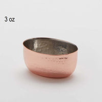 Thumbnail for American Metalcraft Oval Hammered Copper Stainless Steel Sauce Cup