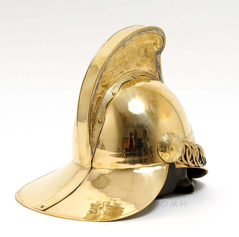 Exact Reproduction Brass Fireman Merriweather-Pattern Helmet Late Victorian England