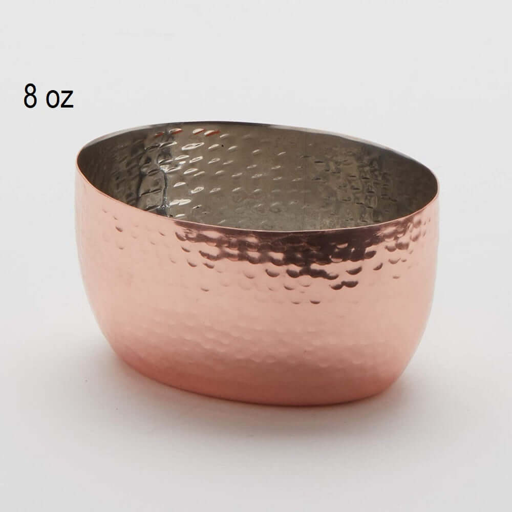 American Metalcraft Oval Hammered Copper Stainless Steel Sauce Cup