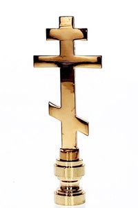 Thumbnail for Art Finial - Orthodox Cross, Set of 2 - Religious Works of Art, Update Your Lamps!