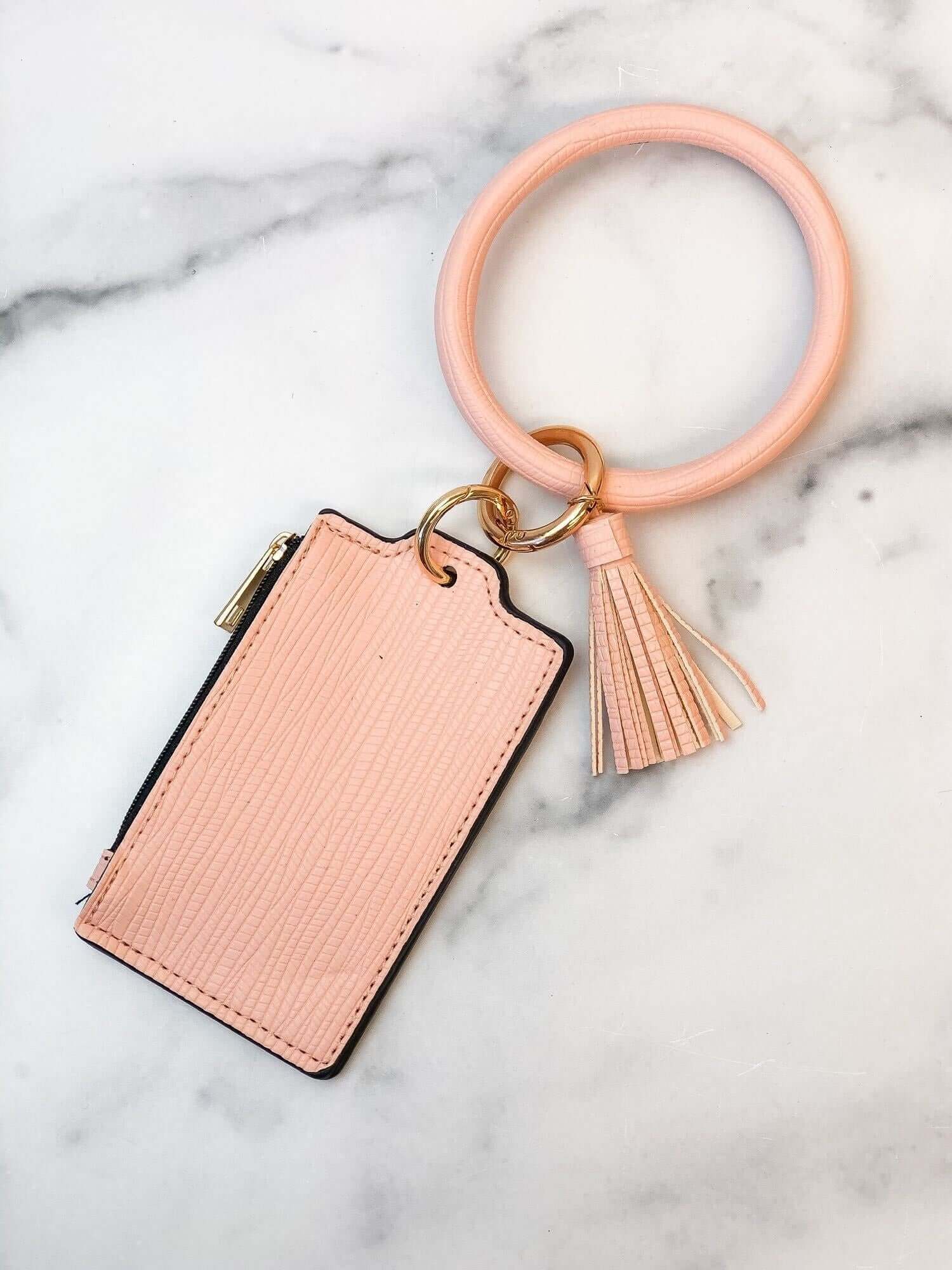 Key Ring Zip Wallet with Tassel