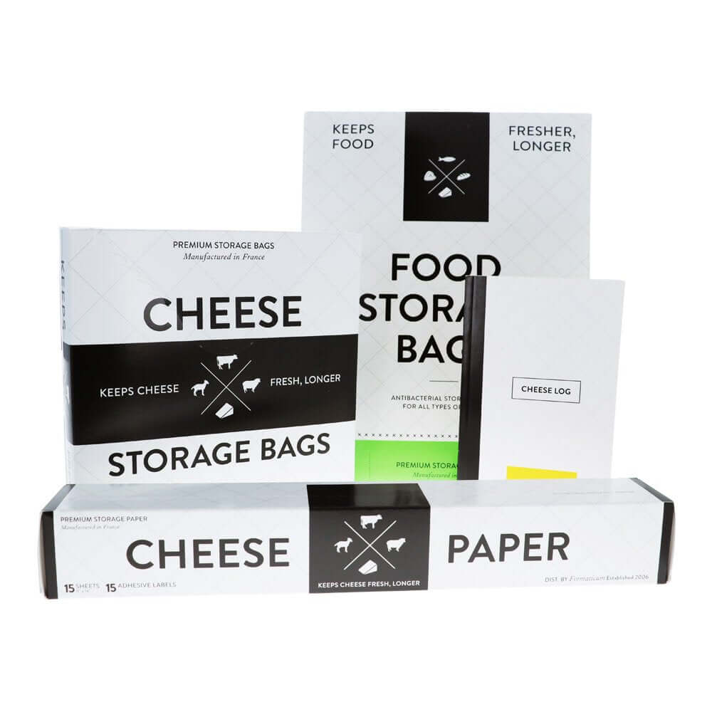 Cucina Chef Professional Cheese Tasting/Storing Kit - Includes Cheese Taste Log, Cheese Paper, and Storage Bags