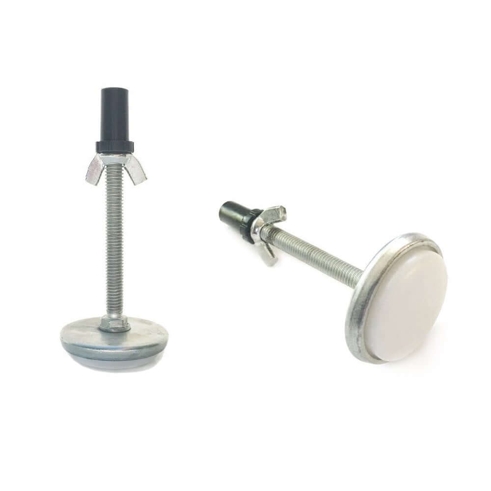 Adjust-A-Glide 5" Threaded Steel Bed Glides with Wingnuts and Sockets, Set of 2