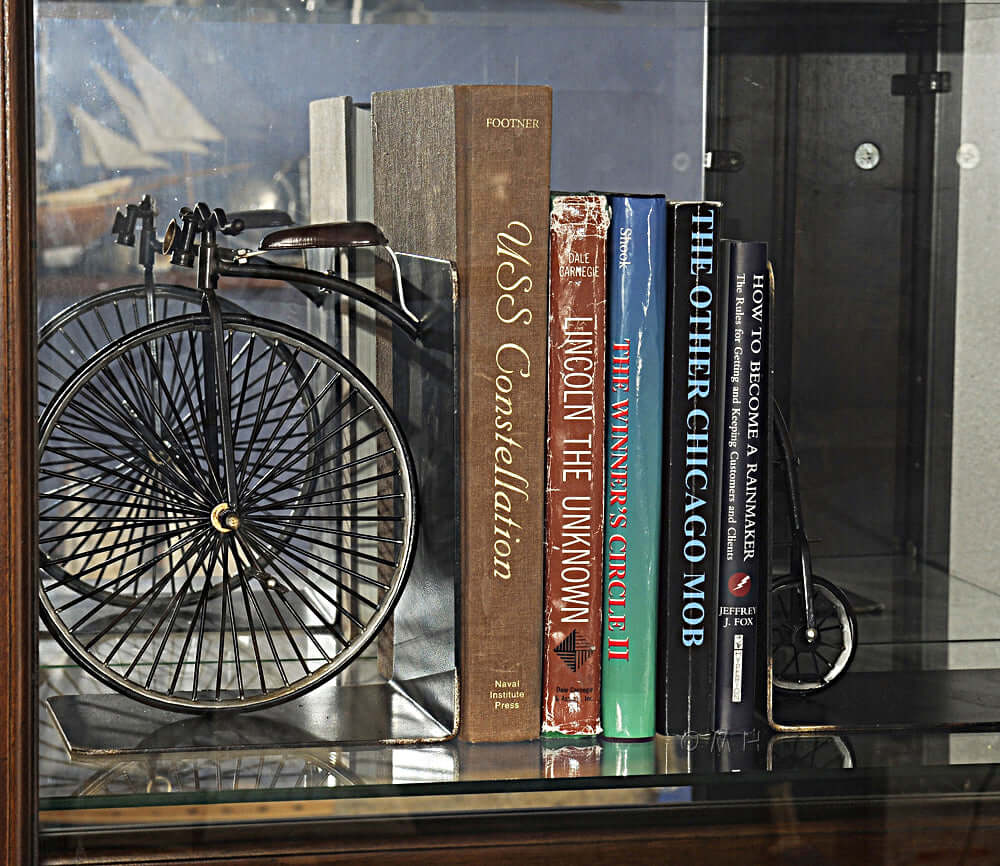 1870 High Wheeler Bicycle Inspired Bookends