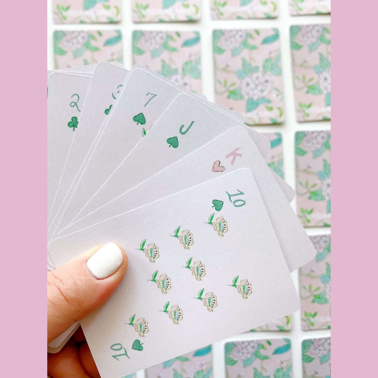 Vintage Inspired Floral Poker Deck Playing Cards