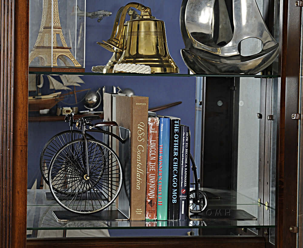 1870 High Wheeler Bicycle Inspired Bookends