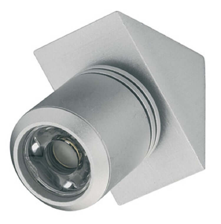 Hafele 833.79.061 Loox LED 4013 Silver Surface Mounted Corner Swivel Spotlight