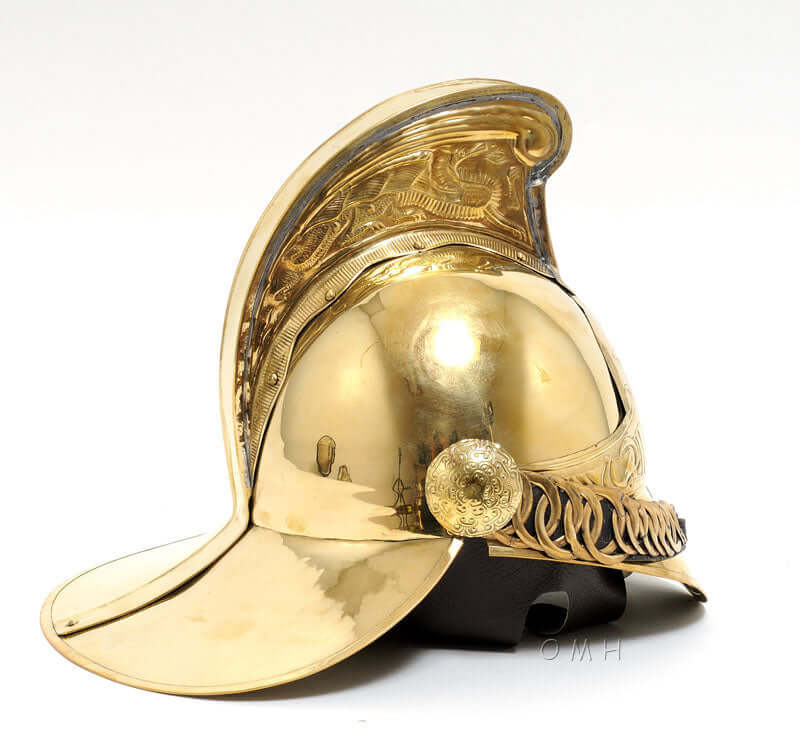 Exact Reproduction Brass Fireman Merriweather-Pattern Helmet Late Victorian England