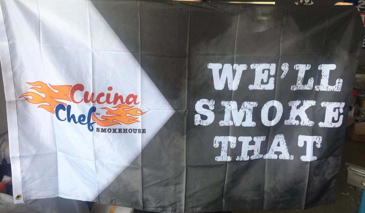 Flags Unfurled Cucina Chef "WE'LL SMOKE THAT" Cookout BBQ 3’ x 5’ Flag