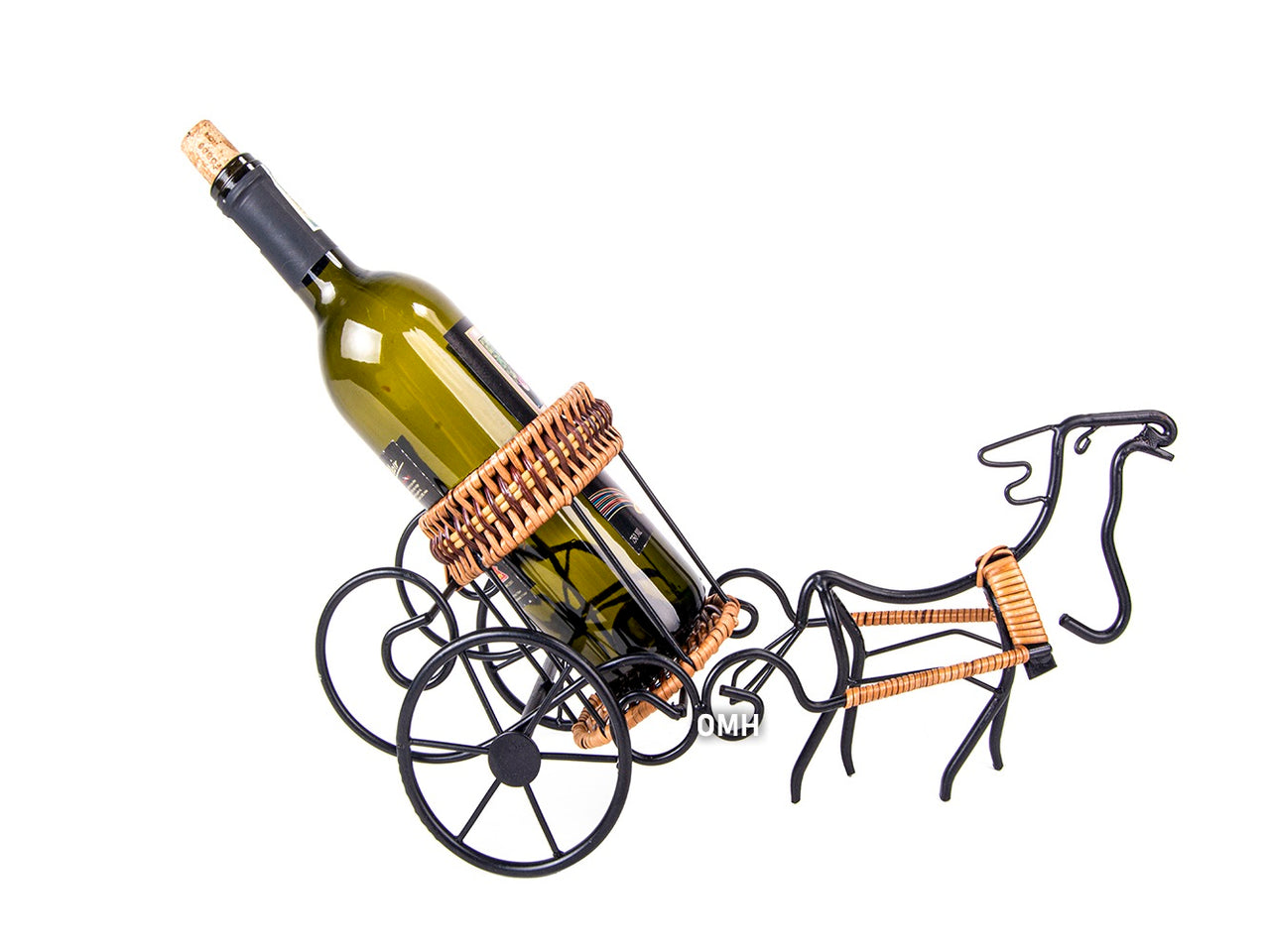 Moose-Drawn Sleigh Ride Wine Holder