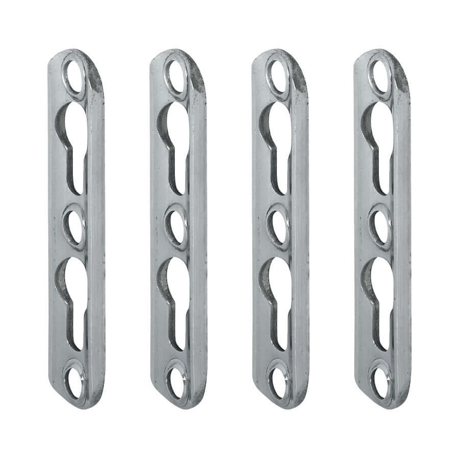 Hafele 273.56.010 Keyhole Plate for Machined-Recess Installation with 2 Slots, Set of 4