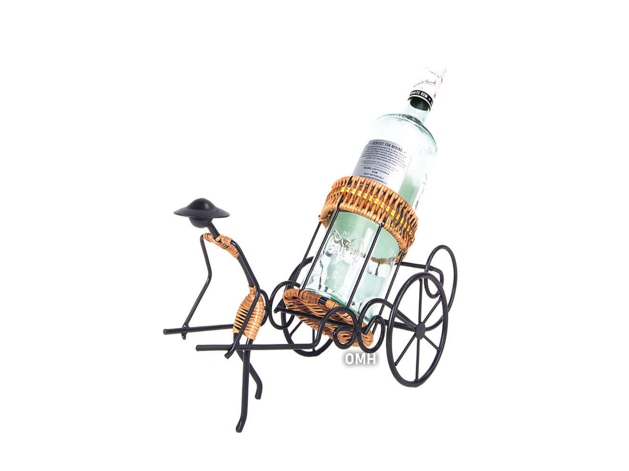 Asian Style Rickshaw Puller Wine Holder