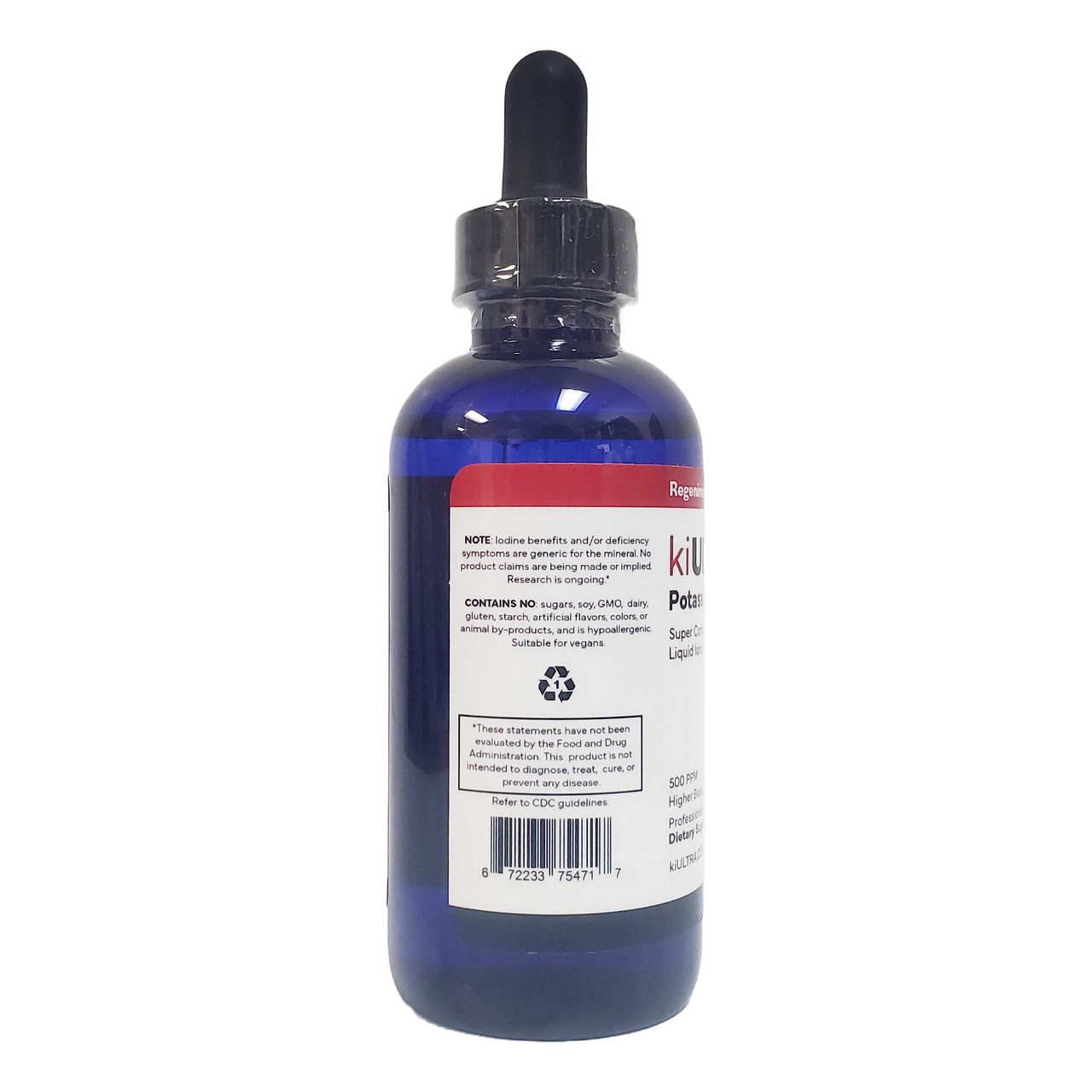 ki ULTRA 500ppm Potassium Iodide Super Concentrate Liquid Ionic Iodine 4 fl. oz.