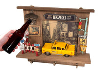 Thumbnail for Vintage New York City Checker Taxi Shadow Box with Bottle Opener