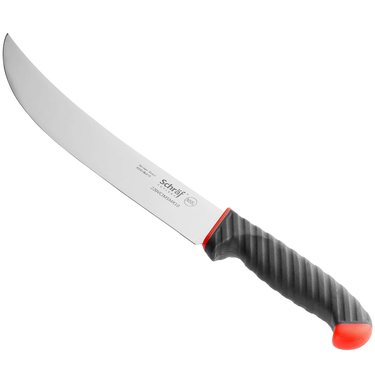 Schräf 10" Cimeter Knife with Red TPRgrip Handle